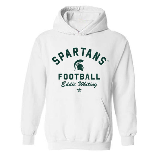Michigan State - NCAA Football : Eddie Whiting - Classic Shersey Hooded Sweatshirt-0