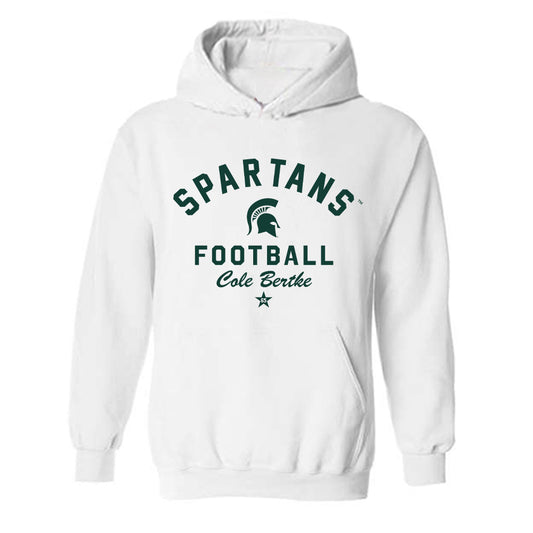 Michigan State - NCAA Football : Cole Bertke - Classic Shersey Hooded Sweatshirt-0