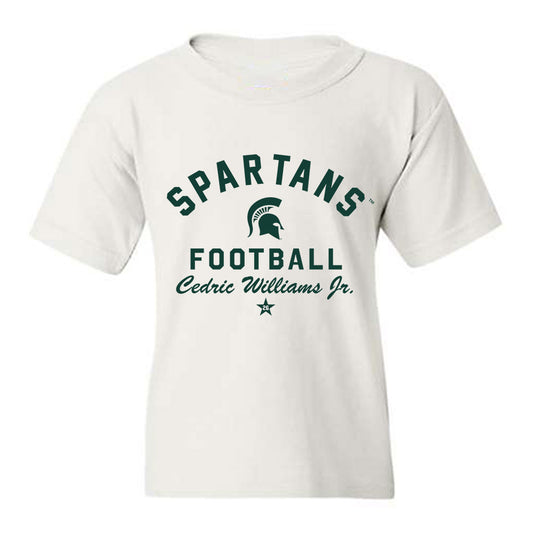 Michigan State - NCAA Football : Cedric Williams Jr. - Classic Shersey Youth T-Shirt-0