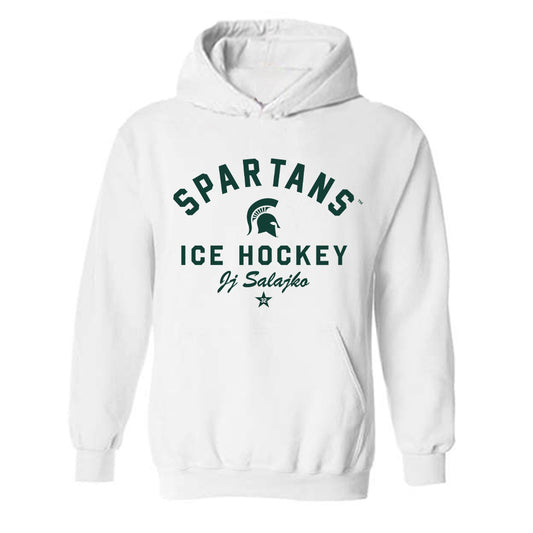 Michigan State - NCAA Men's Ice Hockey : Jj Salajko - Classic Shersey Hooded Sweatshirt-0