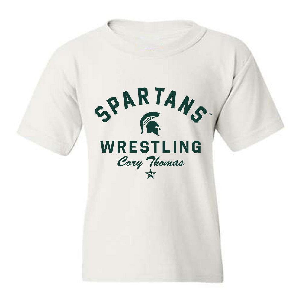 Michigan State - NCAA Wrestling : Cory Thomas - Classic Shersey Youth T-Shirt-0