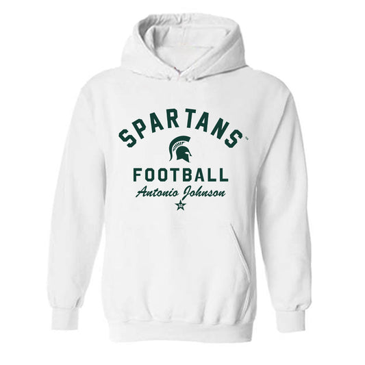 Michigan State - NCAA Football : Antonio Johnson - Classic Shersey Hooded Sweatshirt-0