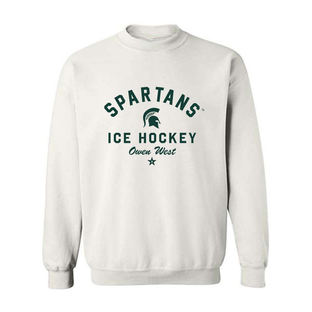 Michigan State - NCAA Men's Ice Hockey : Owen West - Classic Shersey Crewneck Sweatshirt-0
