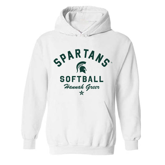 Michigan State - NCAA Softball : Hannah Greer - Classic Shersey Hooded Sweatshirt-0