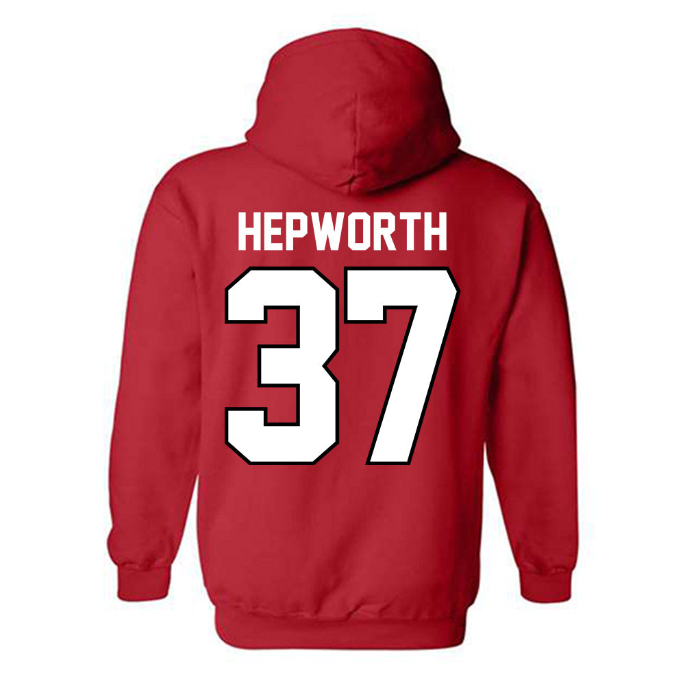 Ohio State - NCAA Men's Lacrosse : Zach Hepworth - Classic Shersey Hooded Sweatshirt-1