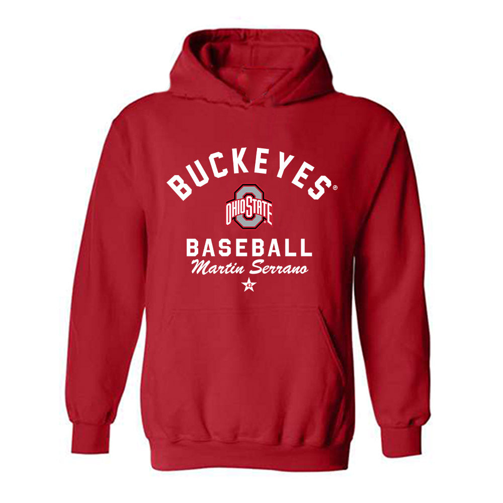 Ohio State - NCAA Baseball : Martin Serrano - Classic Shersey Hooded Sweatshirt-1