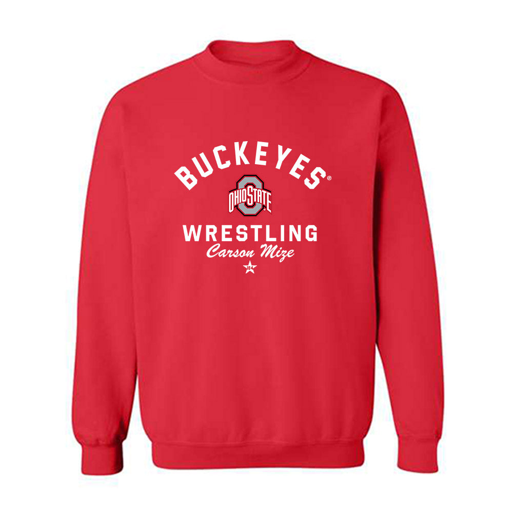 Ohio State - NCAA Wrestling : Carson Mize - Classic Shersey Crewneck Sweatshirt-0
