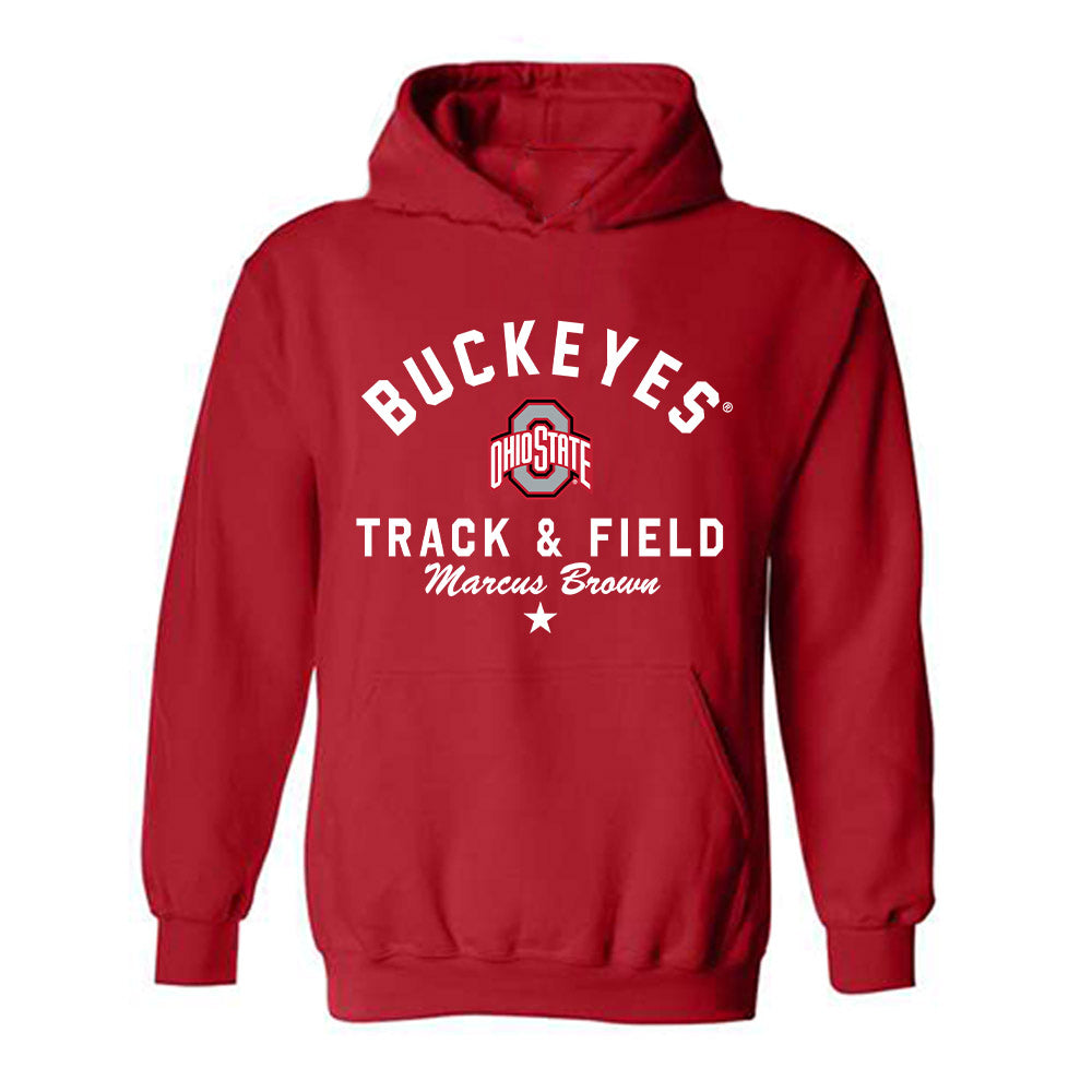 Ohio State - NCAA Men's Track & Field : Marcus Brown - Classic Shersey Hooded Sweatshirt-0