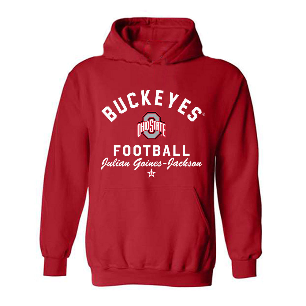 Ohio State - NCAA Football : Julian Goines-Jackson - Classic Shersey Hooded Sweatshirt-0