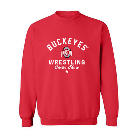 Ohio State - NCAA Wrestling : Carter Chase - Classic Shersey Crewneck Sweatshirt-0