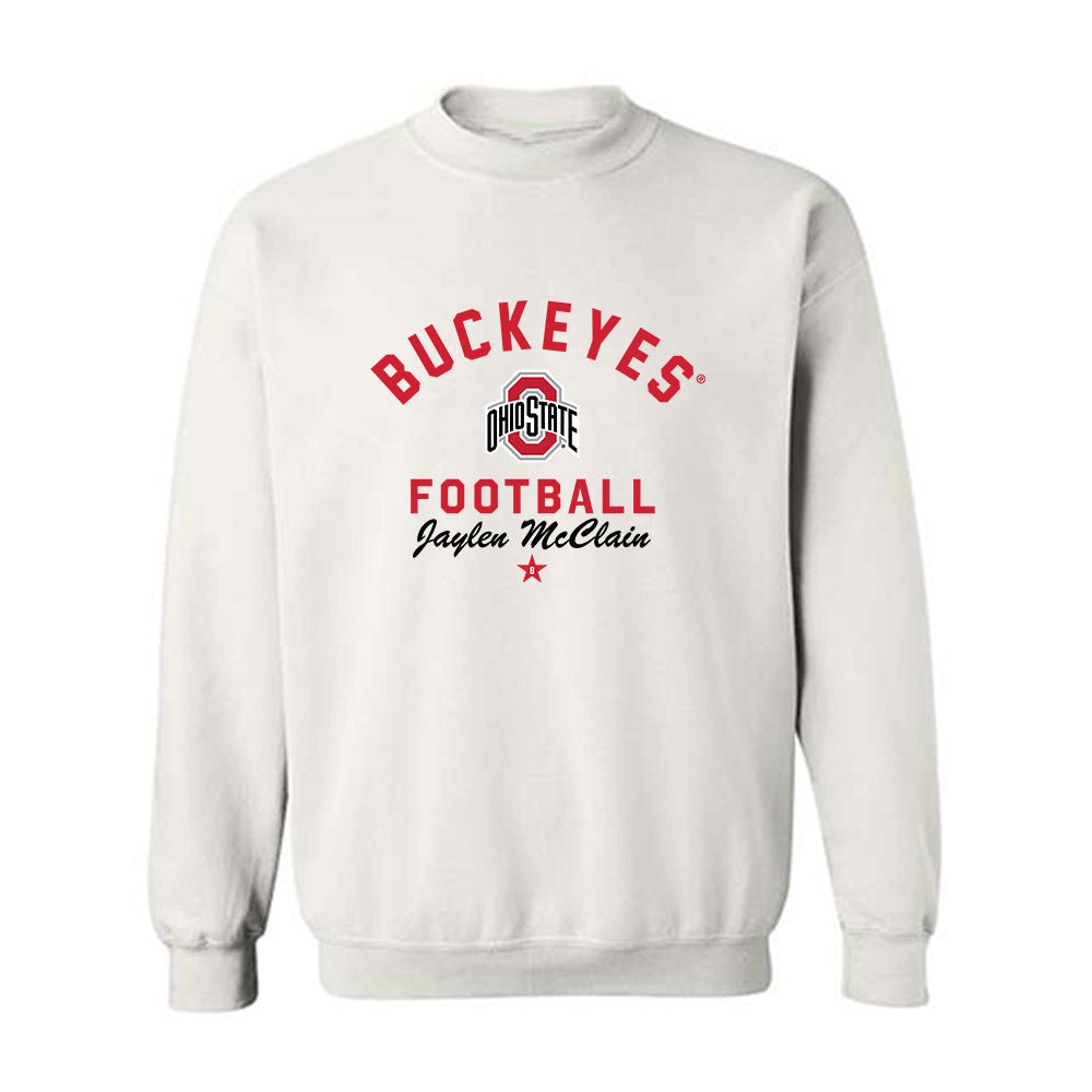 Ohio State - NCAA Football : Jaylen McClain - Classic Shersey Crewneck Sweatshirt-0