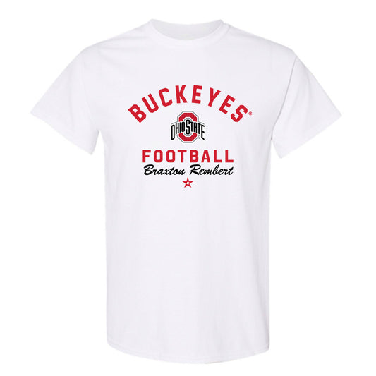 Ohio State - NCAA Football : Braxton Rembert - Classic Shersey T-Shirt-0