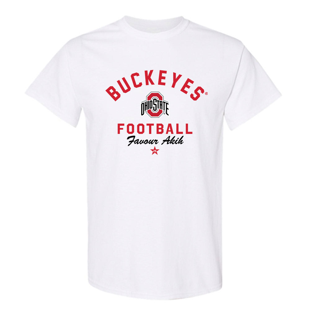 Ohio State - NCAA Football : Favour Akih - Classic Shersey T-Shirt-0