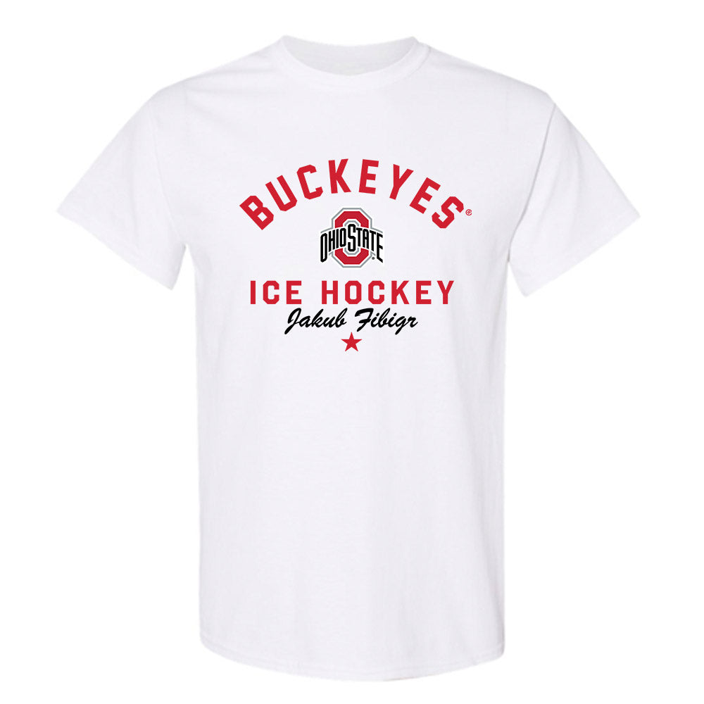 Ohio State - NCAA Men's Ice Hockey : Jakub Fibigr - Classic Shersey T-Shirt-0