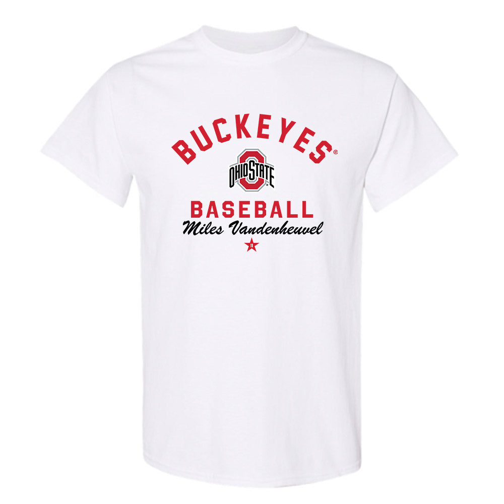Ohio State - NCAA Baseball : Miles Vandenheuvel - Classic Shersey T-Shirt-0