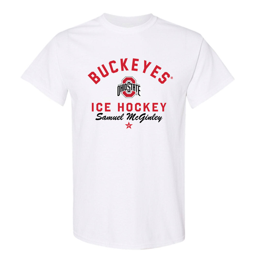 Ohio State - NCAA Men's Ice Hockey : Samuel McGinley - Classic Shersey T-Shirt-0