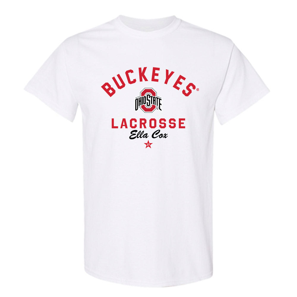 Ohio State - NCAA Women's Lacrosse : Ella Cox - Classic Shersey T-Shirt-0