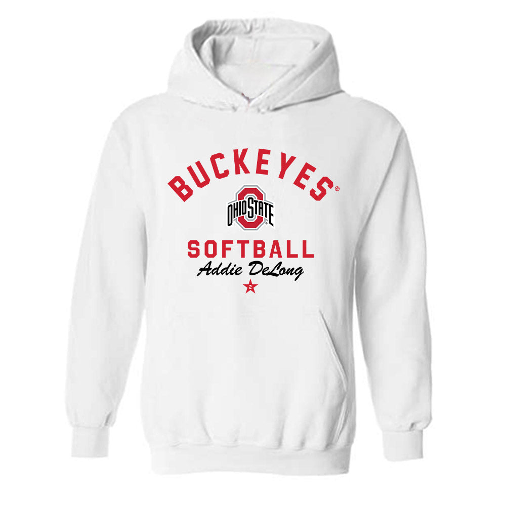Ohio State - NCAA Softball : Addie DeLong - Classic Shersey Hooded Sweatshirt-0