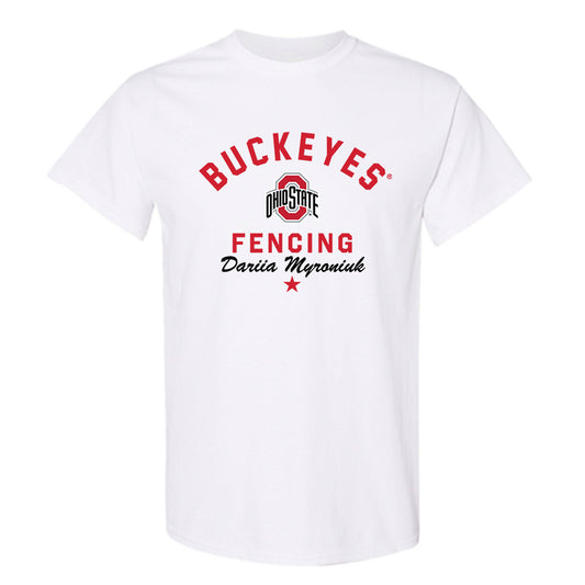 Ohio State - NCAA Women's Fencing : Dariia Myroniuk - Classic Shersey T-Shirt-0