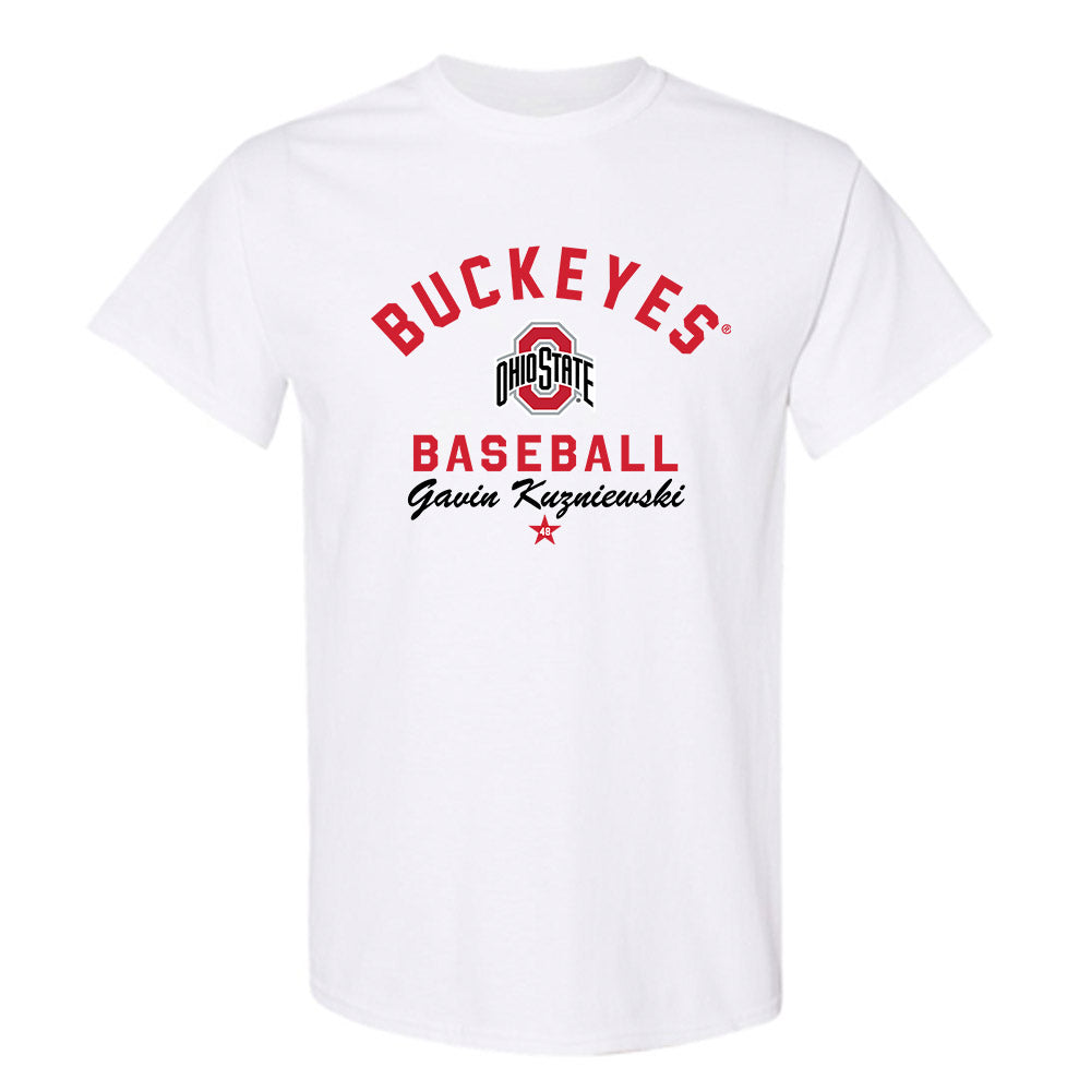 Ohio State - NCAA Baseball : Gavin Kuzniewski - Classic Shersey T-Shirt-0