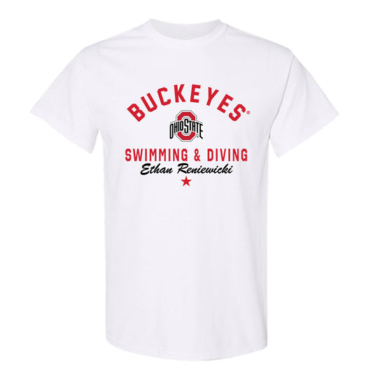 Ohio State - NCAA Men's Swimming & Diving : Ethan Reniewicki - Classic Shersey T-Shirt-0