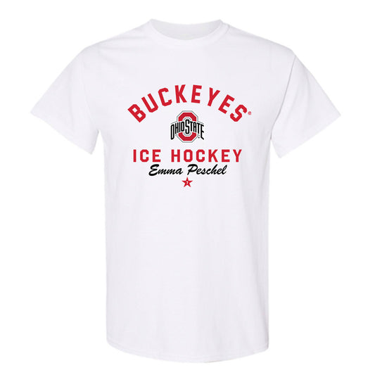 Ohio State - NCAA Women's Ice Hockey : Emma Peschel - Classic Shersey T-Shirt-0