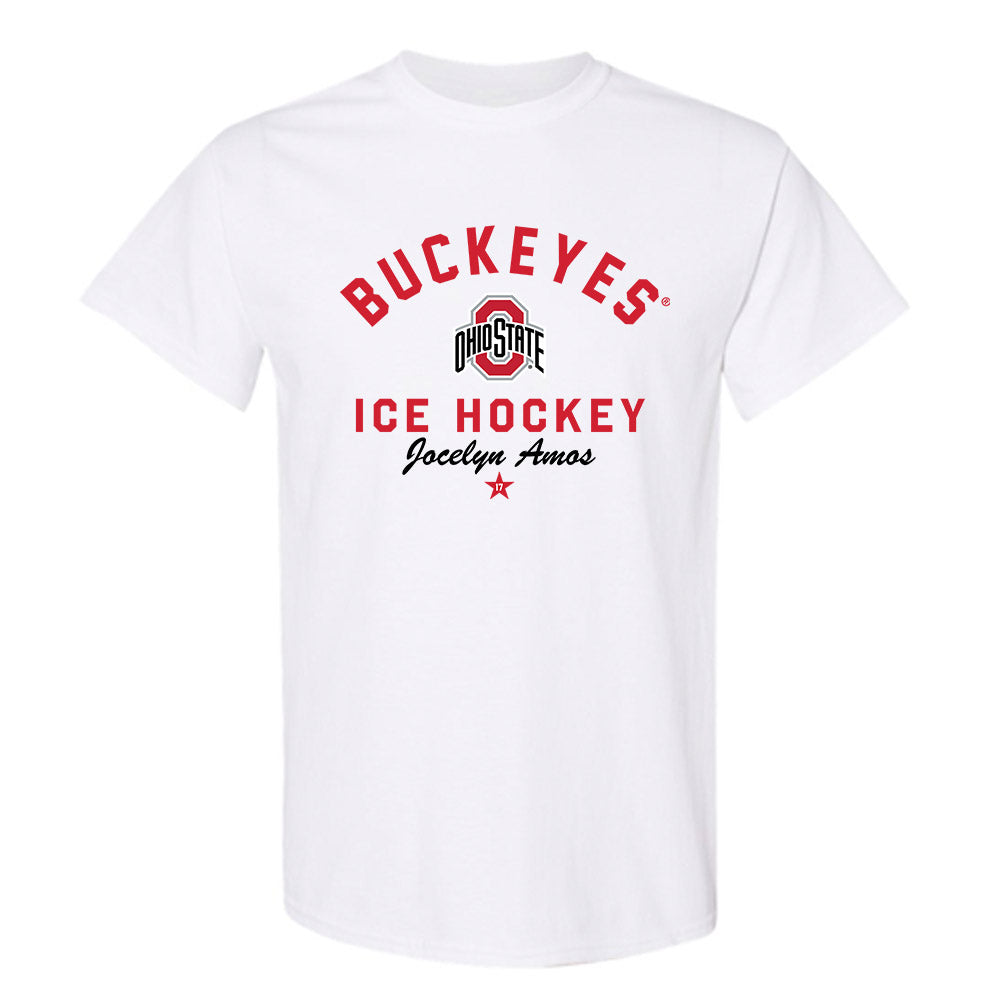 Ohio State - NCAA Women's Ice Hockey : Jocelyn Amos - Classic Shersey T-Shirt-0