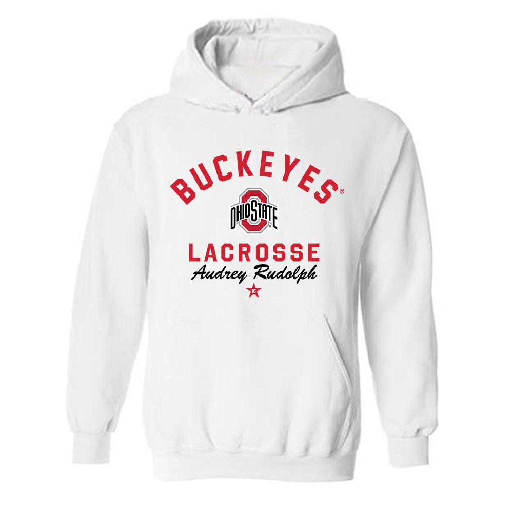 Ohio State - NCAA Women's Lacrosse : Audrey Rudolph - Classic Shersey Hooded Sweatshirt-0