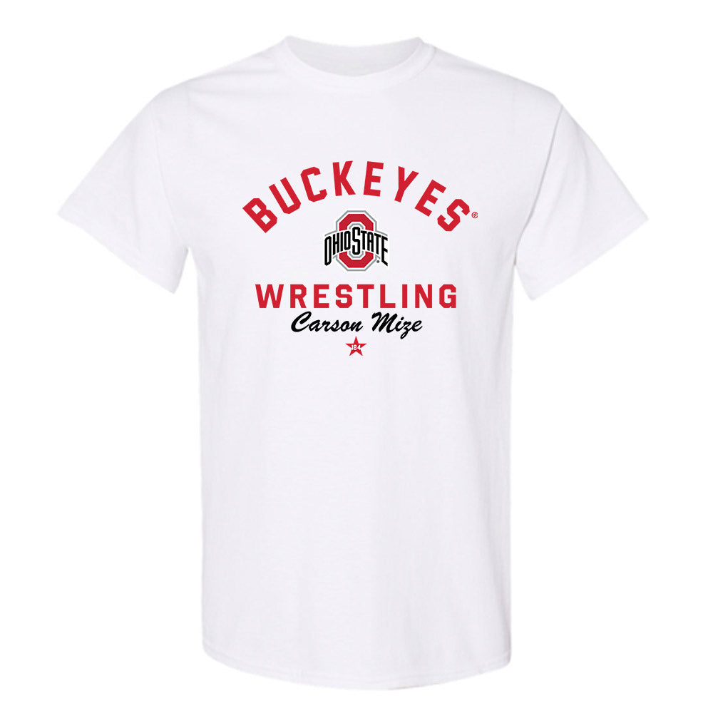 Ohio State - NCAA Wrestling : Carson Mize - Classic Shersey T-Shirt-0