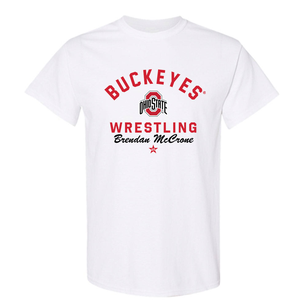 Ohio State - NCAA Wrestling : Brendan McCrone - Classic Shersey T-Shirt-0