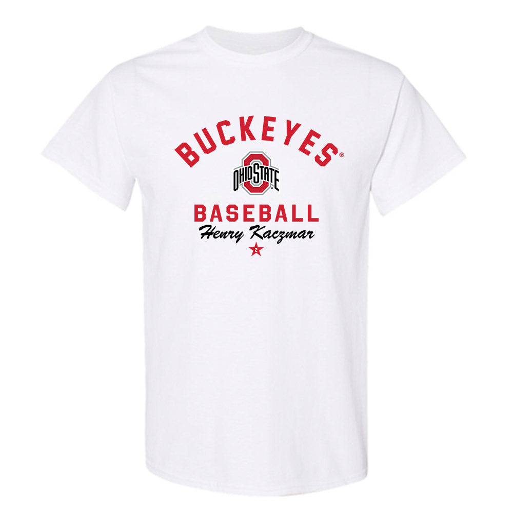 Ohio State - NCAA Baseball : Henry Kaczmar - Classic Shersey T-Shirt-0