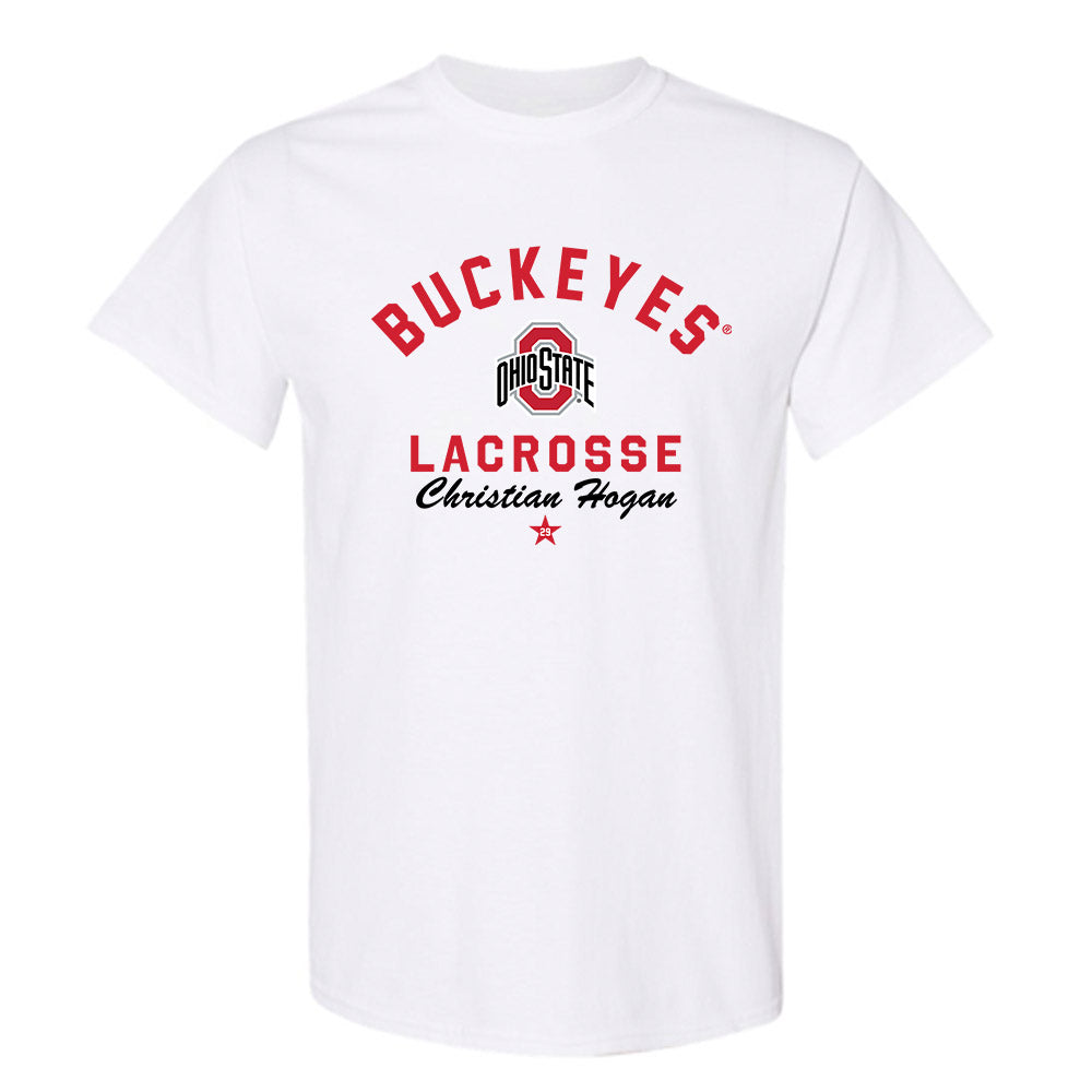Ohio State - NCAA Men's Lacrosse : Christian Hogan - Classic Shersey T-Shirt-0