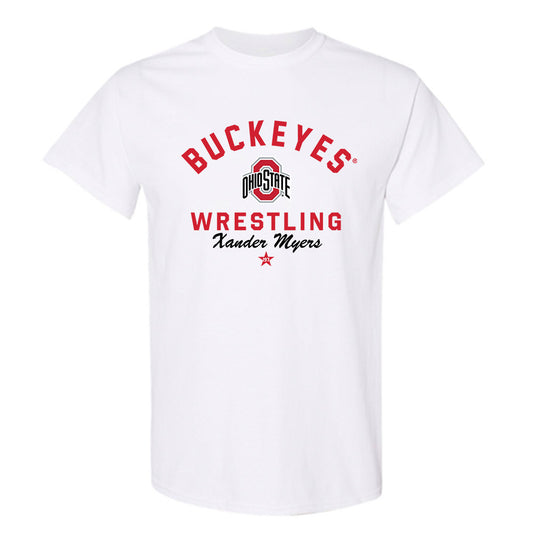 Ohio State - NCAA Wrestling : Xander Myers - Classic Shersey T-Shirt-0