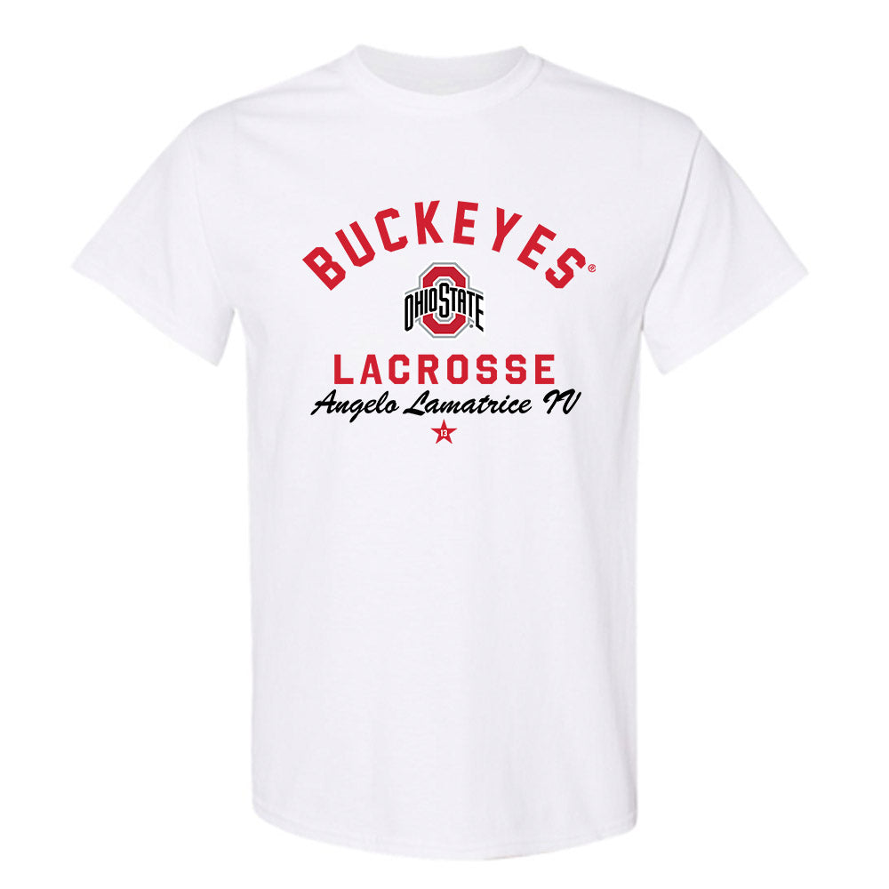 Ohio State - NCAA Men's Lacrosse : Angelo Lamatrice IV - Classic Shersey T-Shirt-0