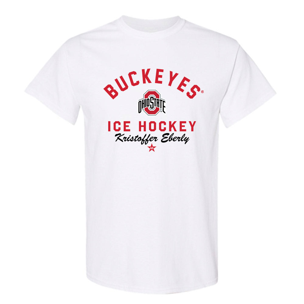 Ohio State - NCAA Men's Ice Hockey : Kristoffer Eberly - Classic Shersey T-Shirt-0