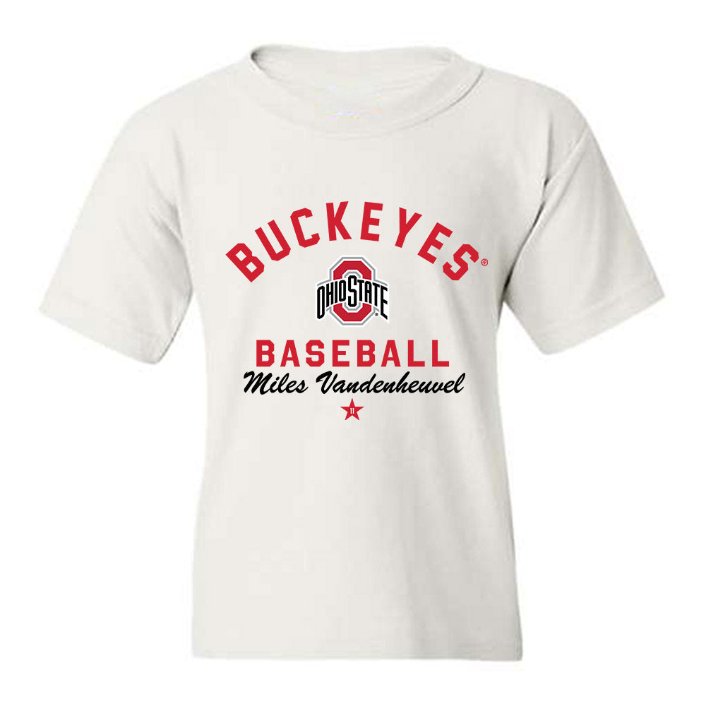 Ohio State - NCAA Baseball : Miles Vandenheuvel - Classic Shersey Youth T-Shirt-0