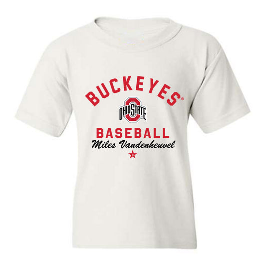 Ohio State - NCAA Baseball : Miles Vandenheuvel - Classic Shersey Youth T-Shirt-0