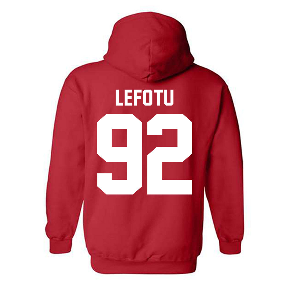 Nebraska - NCAA Football : Sua Lefotu - Classic Shersey Hooded Sweatshirt-1