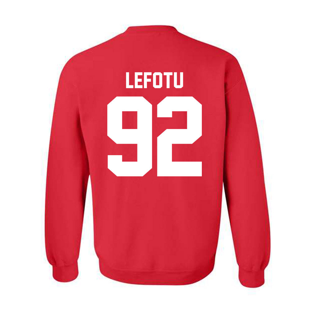 Nebraska - NCAA Football : Sua Lefotu - Classic Shersey Crewneck Sweatshirt-1