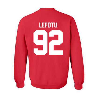 Nebraska - NCAA Football : Sua Lefotu - Classic Shersey Crewneck Sweatshirt-1
