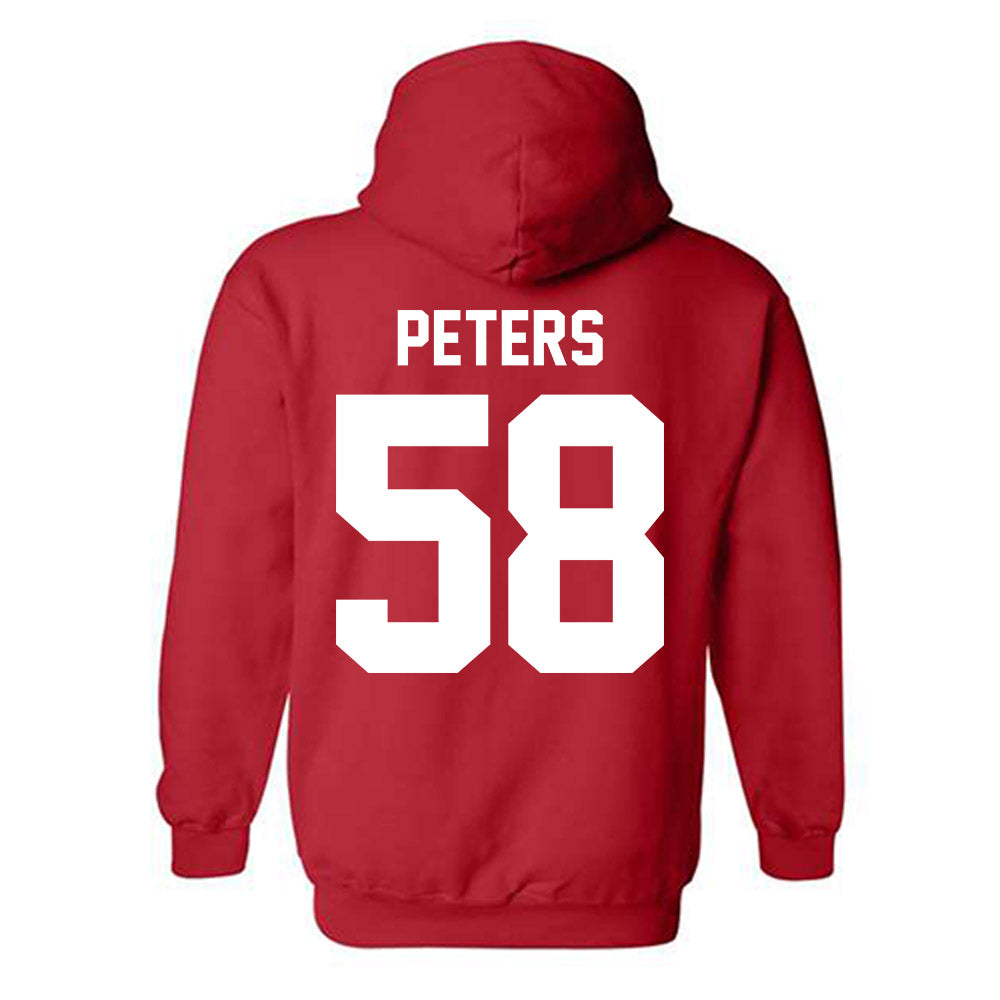 Nebraska - NCAA Football : Jake Peters - Classic Shersey Hooded Sweatshirt-1