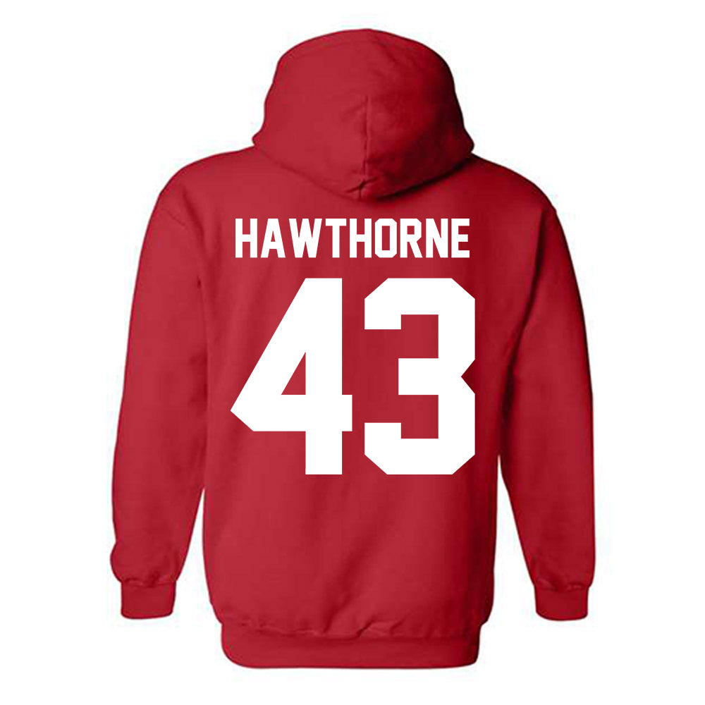 Nebraska - NCAA Football : Will Hawthorne - Classic Shersey Hooded Sweatshirt-1