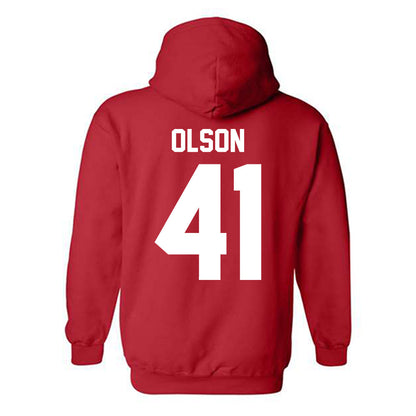 Nebraska - NCAA Baseball : Chase Olson - Classic Shersey Hooded Sweatshirt-1