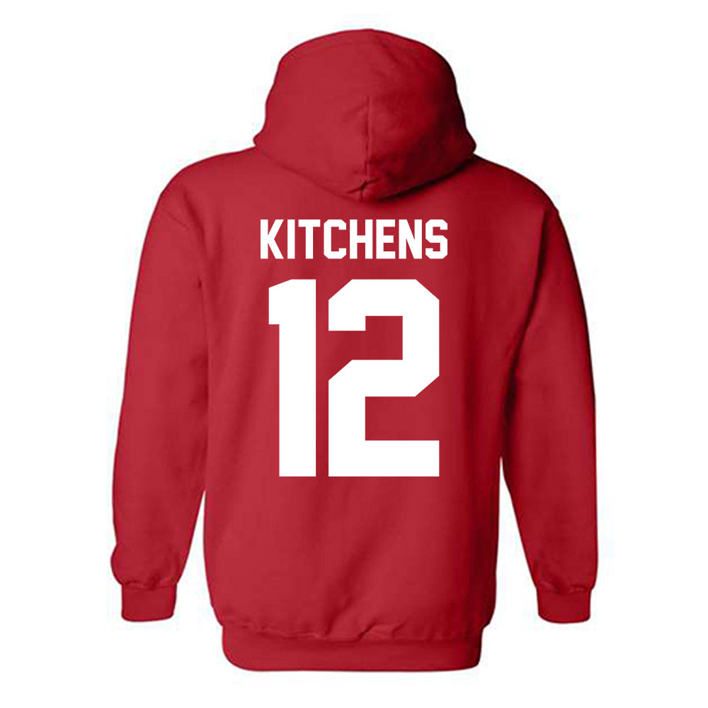 Nebraska - NCAA Baseball : Cole Kitchens - Classic Shersey Hooded Sweatshirt-1