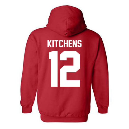Nebraska - NCAA Baseball : Cole Kitchens - Classic Shersey Hooded Sweatshirt-1