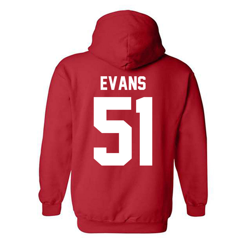 Nebraska - NCAA Football : Justin Evans - Classic Shersey Hooded Sweatshirt-1