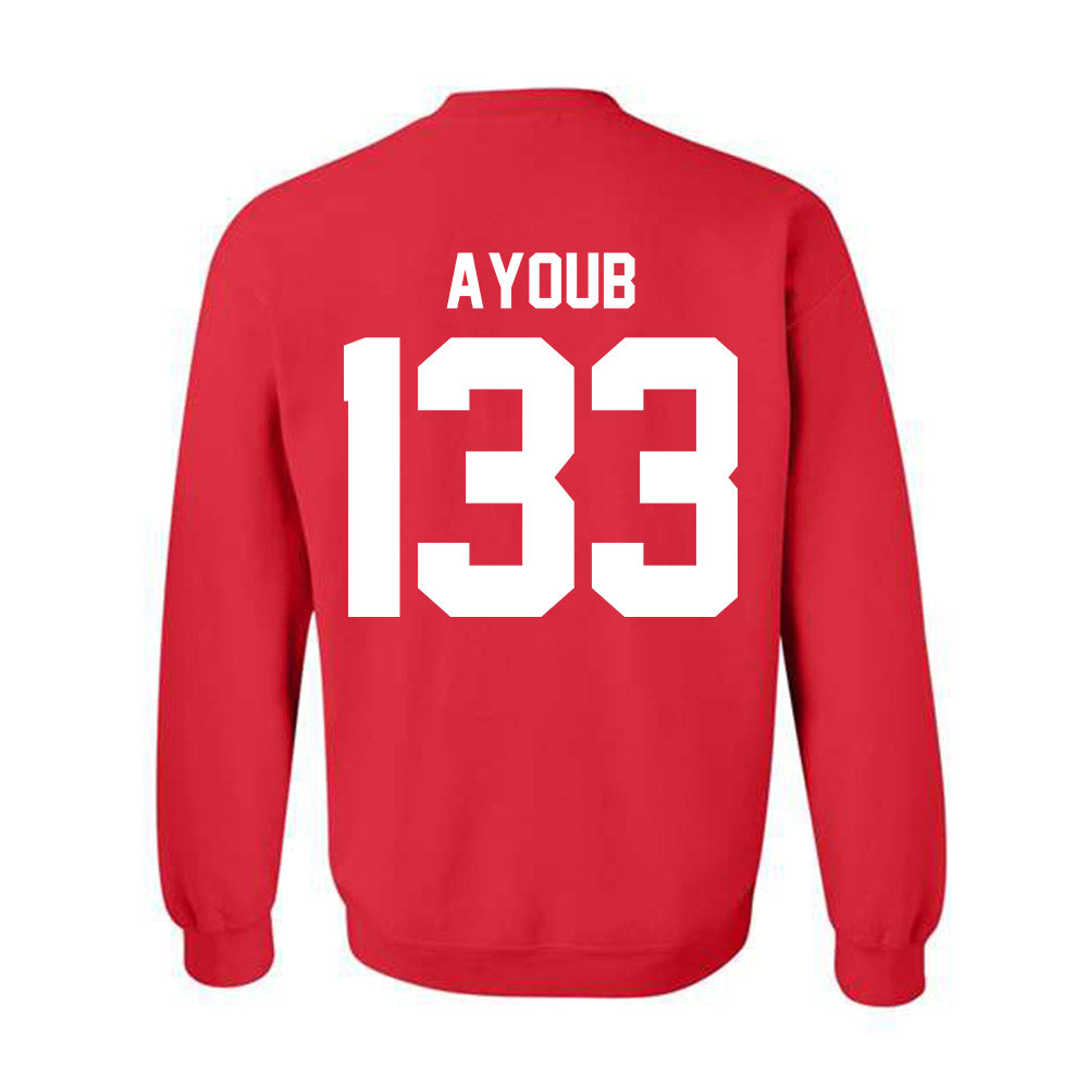 Nebraska - NCAA Wrestling : Omar Ayoub - Classic Shersey Crewneck Sweatshirt-1
