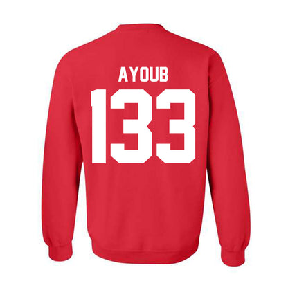 Nebraska - NCAA Wrestling : Omar Ayoub - Classic Shersey Crewneck Sweatshirt-1