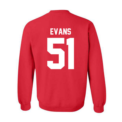 Nebraska - NCAA Football : Justin Evans - Classic Shersey Crewneck Sweatshirt-1