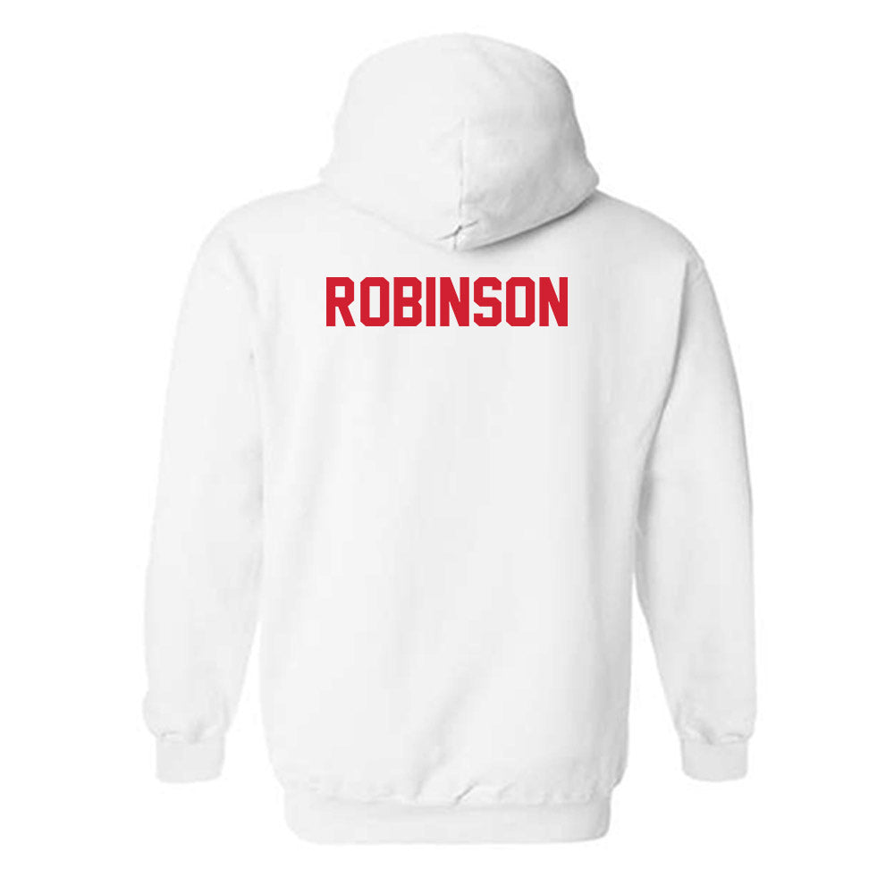 Nebraska - NCAA Wrestling : Vincent Robinson - Classic Shersey Hooded Sweatshirt-2